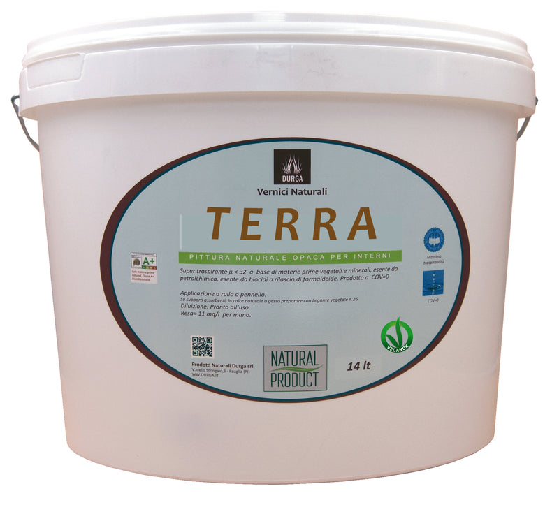 Pittura murale naturale traspirante a base di argilla - Terra