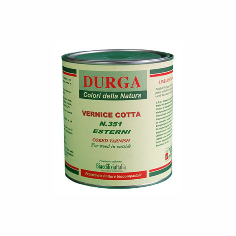 Finitura lucida protettiva per legno esterno - Vernice cotta n.351 Durga
